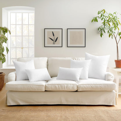 MIULEE Set of 4 Throw Pillow Inserts 20x20 Inches, 100% Virgin Filling Nowoven Pillow Inserts for Couch Sofa Living Room