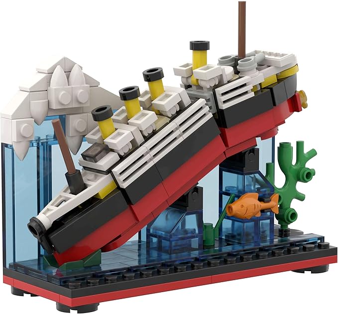 Boat Kits Model Construcrion Sets 247 Pcs Titanic Sink and Break in Half Toy Building Blocks Titanic Cruise Ship Model Toy