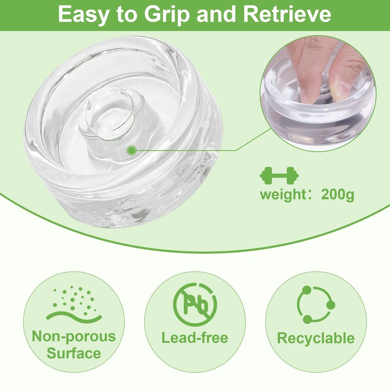 4-Pack Fermentation Kit for Wide Mouth Mason Jar, Included 4 Glass Fermenting Weights, 4 fermentation Lids, 4 Airlocks, 5 Silicone Rings, 5 Silicone Grommet, Pen Stickers Rope (Jars not Included)