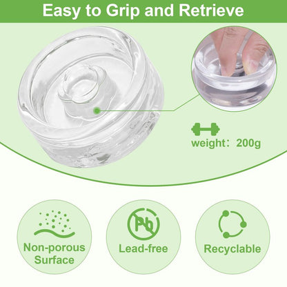 4-Pack Fermentation Kit for Wide Mouth Mason Jar, Included 4 Glass Fermenting Weights, 4 fermentation Lids, 4 Airlocks, 5 Silicone Rings, 5 Silicone Grommet, Pen Stickers Rope (Jars not Included)