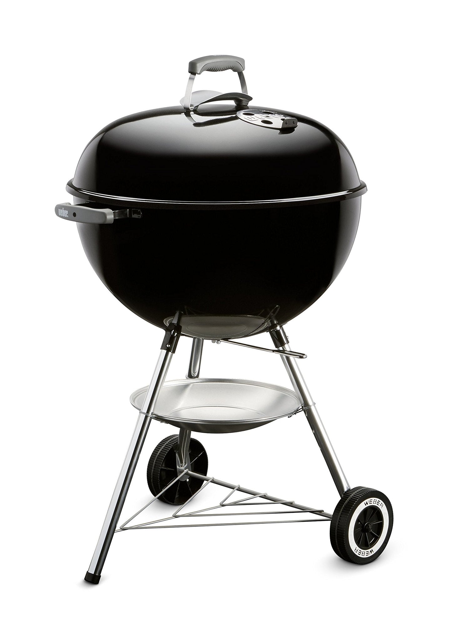 Weber Original Kettle Charcoal Grill, 22-Inch, Black – Classic Outdoor BBQ Grill with One‑Touch™ Cleaning System & Precise Temperature Control Dampers