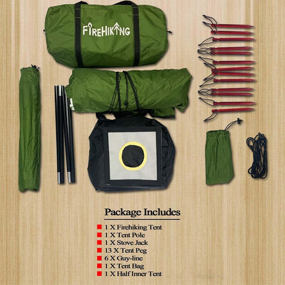 FireHiking Hot Tent with Stove Jack Ultralight Teepee Half Inner Tent for 1-2 Person Camping