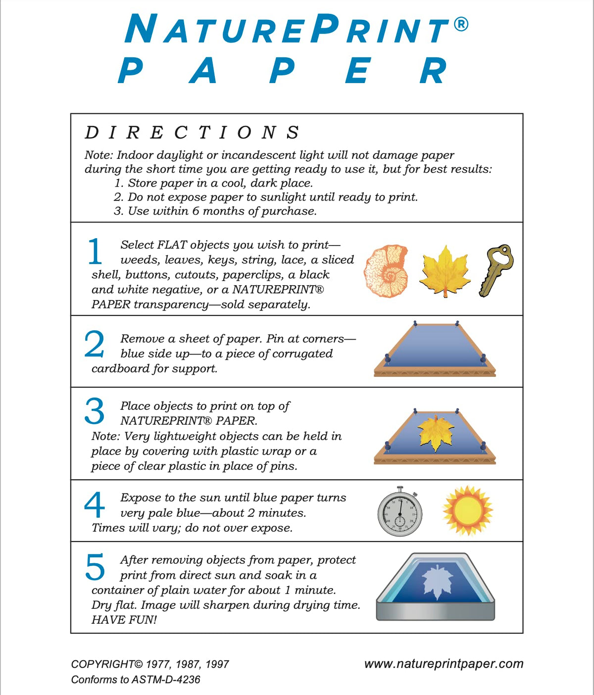 Nature Print Paper - 5 x 7 inch - Pack of 30