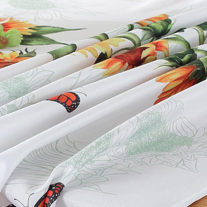 SASTYBALE Sunflower Tablecloth, White, 60x120 Inch Rectangle