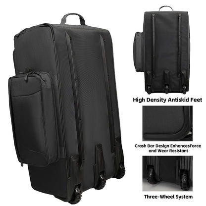 120L 3-Wheel Rolling Duffle Bag - Heavy Duty Military Deployment Bag, Durable Wheeled Duffle Luggage for Travel, Camping & Outdoor Adventures