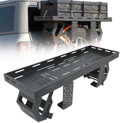 Broaddict Utility Spare Tire Cargo Rack Basket Storage Tray Fit for 1976-2025 Wrangler JK/JL/TJ/YJ/CJ & 2021-2025 Bronco with 27"-40" Tires