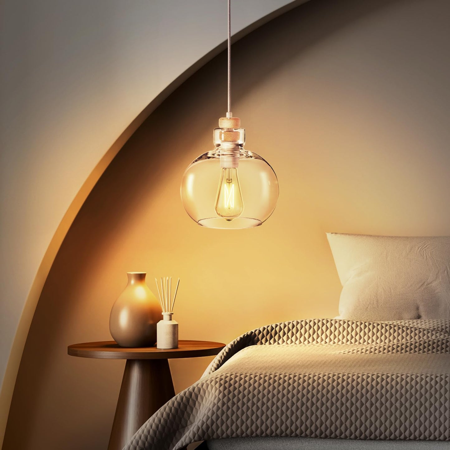 Linkind E26 Smart Edison Bulbs, 2700K-6500K Tunable WiFi Edison Bulbs with Remote Control, 8W 60W Equivalent Dimmable ST19 (ST58) Vintage Light Bulbs 800lm, Compatible with Alexa & Google Home, 4-Pack