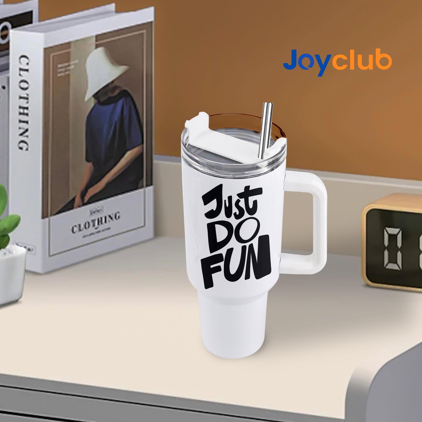 Joyclub 16 Pack 40 OZ Sublimation Tumblers with Handle Blank Insulated Large Tumbler Bulk, Coffee Travel Cups Stainless Steel Travel Mug for DIY Craft Heat Press Print