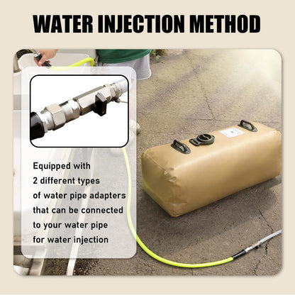 LATHEVEE Yellow Drinking Water Storage Bladder,50 Gallon Portable Water Bladder Tank, RV Water Tank, Can Be Used for Storing Drinking Water, Camping, Traveling, Wilderness Survival Patrols, Etc.