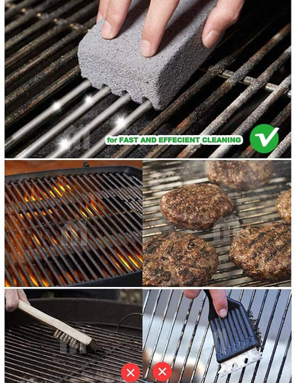 Non Scratch BBQ Grill Stone Cleaning Block Griddle Brick Oven Stone Scrubber Blackstone Cleaner, 8 Pack GrayMagic Stone for Removing Stains，Cleaning Flat Top Cookers，Toilet，Pool，Exfoliation Dead Skin