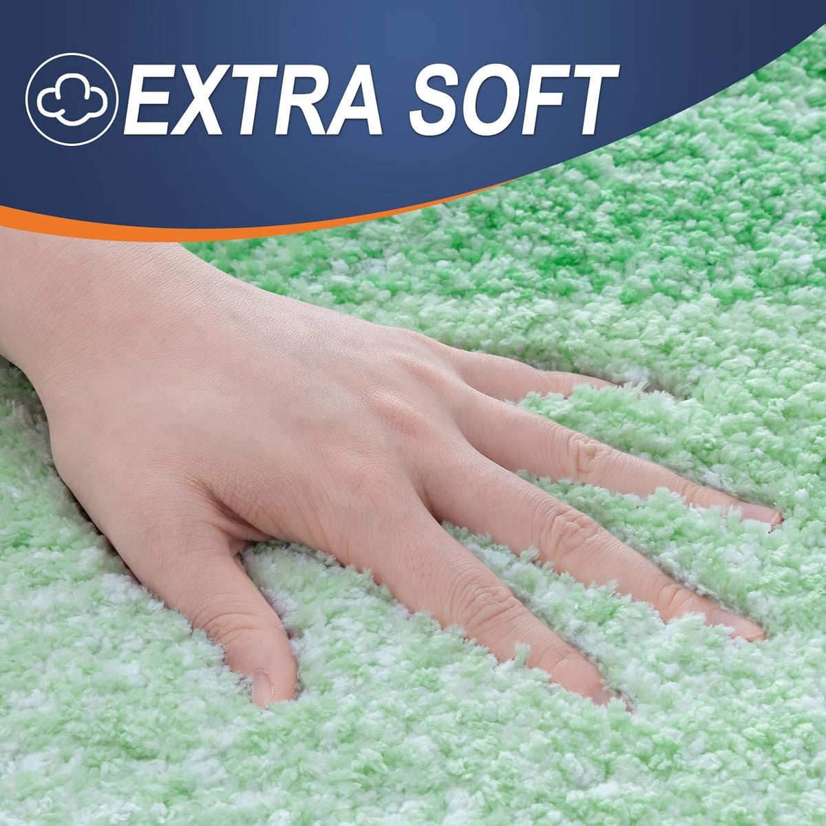 OLANLY Bathroom Rugs - Extra Soft Microfiber Mat 36x24 | Quick Dry & Machine Washable, Green