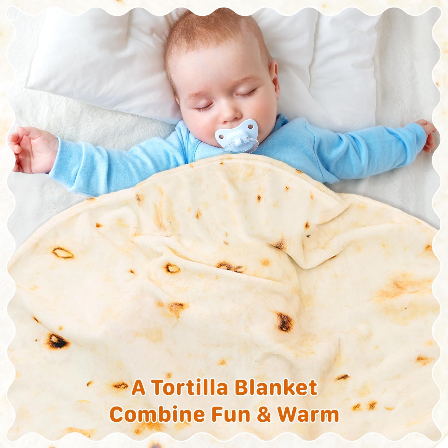 Waffle Blanket Baby for Boys Girls, Funny, Soft Flannel Swaddle for Birthday Gifts, Food Blanket for Newborn (36 inch, Yellow)