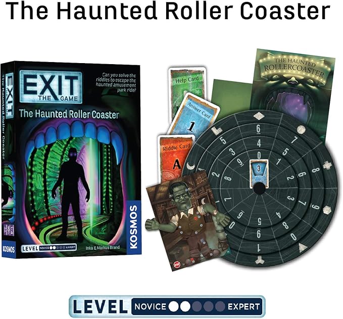 EXIT: The Game 4-Pack Escape Room | Beginner Bundle | Haunted Roller Coaster Sunken Treasure Mysterious Museum House of Riddles | Family-Friendly Cooperative Game | 1- 4 Players Ages 10+