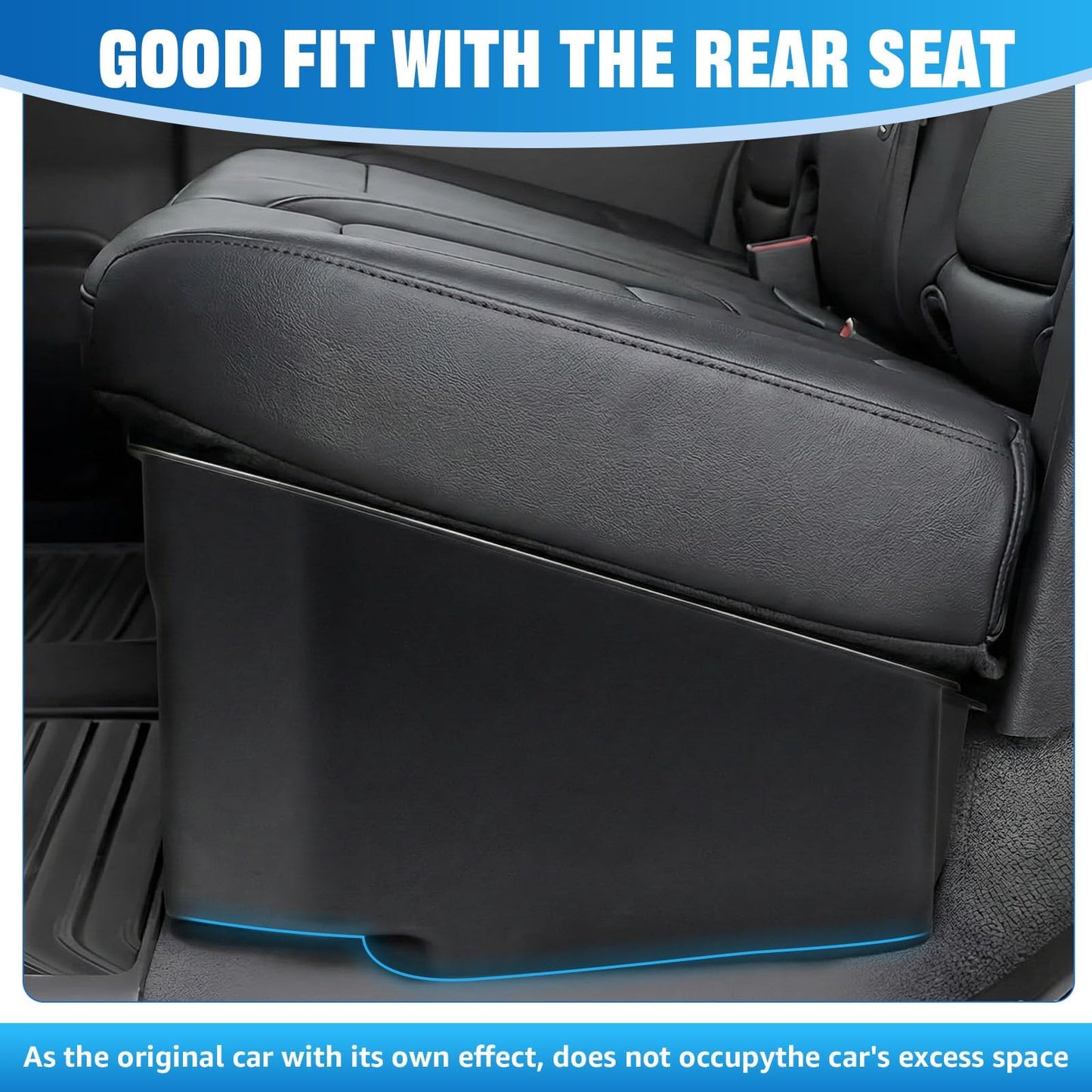 Flyvaroo Underseat Storage for 2019-2026 Chevy Silverado 1500 Crew Cab, Divider Under Seat Storage Box for 2020-2026 Silverado/Sierra 2500HD 3500HD Double Cab & Crew Cab with Mesh Pocket & Inner Bin
