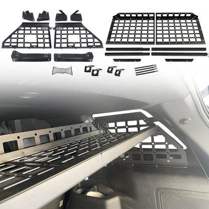 HIGH FLYING 2011-2019 for Ford Explorer Modular Storage Molle Panel System Trunk Shelf Interior Luggage Carrier Rack Trunk Organizer Aluminum (Panels+Shelf)