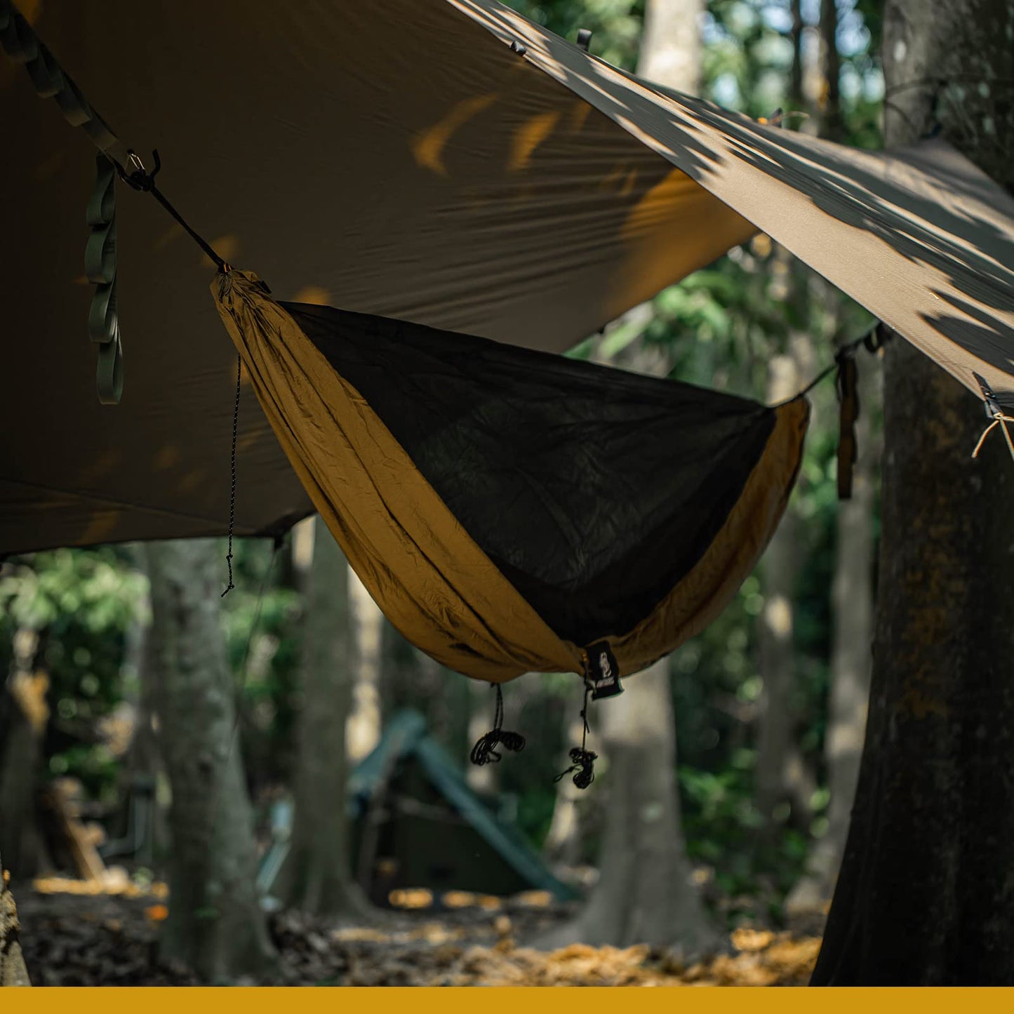 OneTigris Hideout Hammock Underquilt + Bulwark Camping Tarp + KOMPOUND Camping Hammock