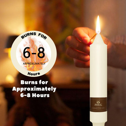 NJAO HOO Ivory Short Taper Candle 7 Inch Candlesticks Unscented Dripless Tapered Candle Set for Home Decor Wedding Party Dinner Candles, 4 Pack