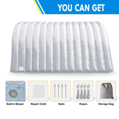 OZIS Inflatable Tunnel Sports Tunnel Entrance with Installed Blower Inflatable Tunnel Tent for Business Advertising Event Exhibition Promotion,Street,Shop,Supermarket,School(White, 16x10x10ft)