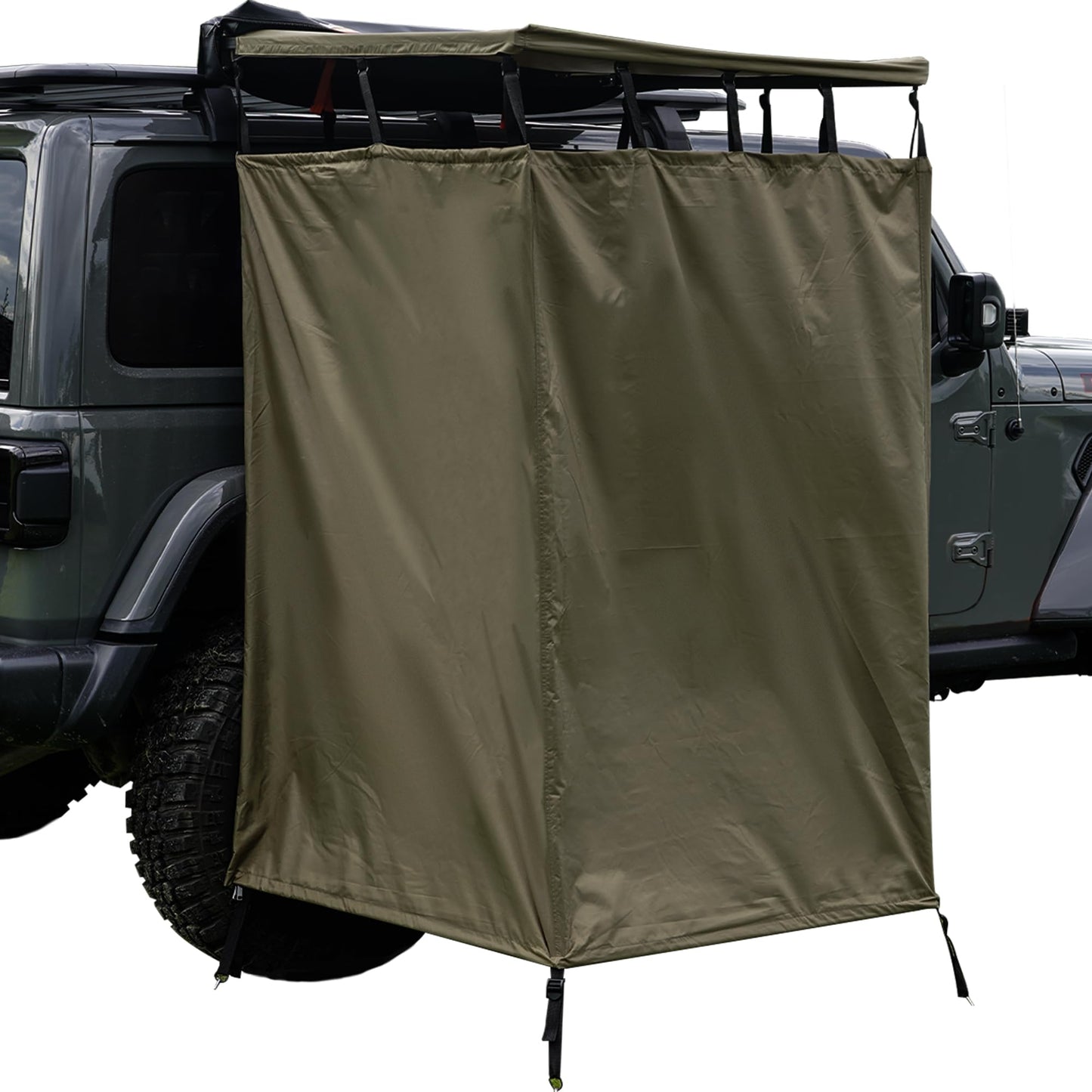 SAMOUT Vehicle Side Shower Room with Roof, 3.3ft x 3.3ft Privacy Shelter Restroom, Car Side Shower Room, Portable Shower Tent for Camping