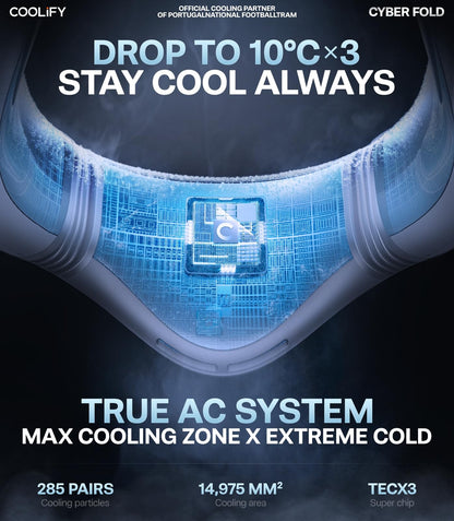 TORRAS COOLiFY Cyber Fold AI Neck Air Conditioner, Ultimate Cooler Max Cooling Area with Portable Bag, Neck & Face Cooler with Adjustable Strong Wind, Rechargeable Gift for Dad, Husband, Titanium
