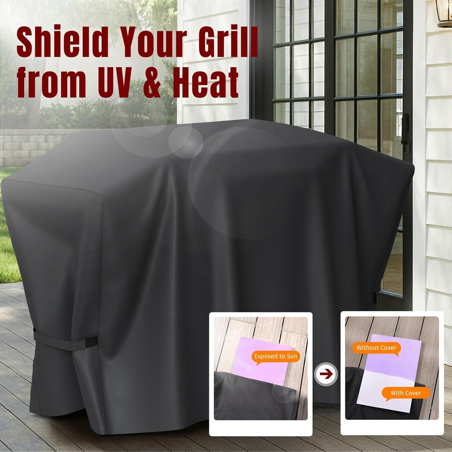SHINESTAR Griddle Cover - Heavy Duty Waterproof & UV-Resistant for 36 Inch Blackstone Grill | Fits 4 Burner