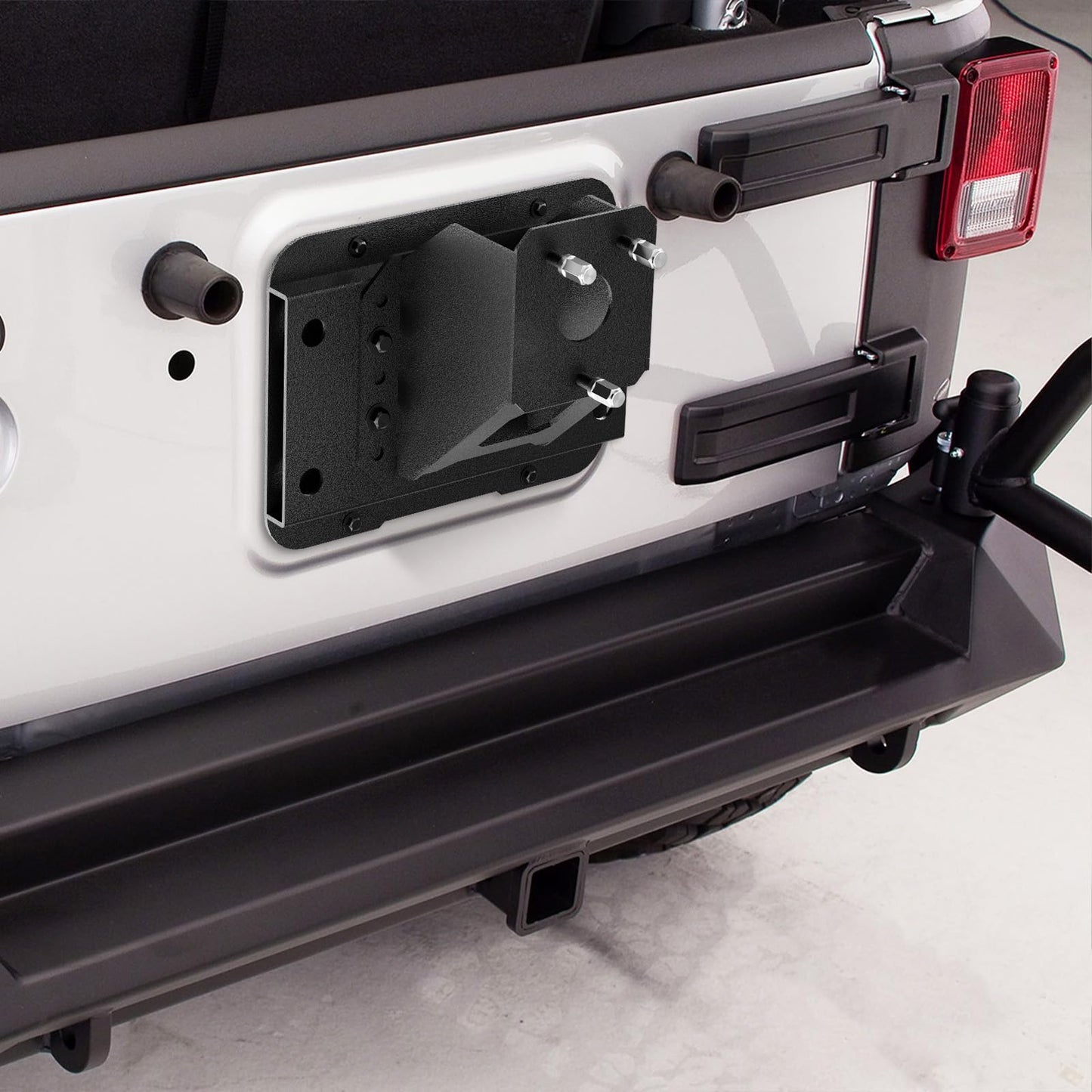 XOOKUN JK Spare Tire Carriers Adjustable Height Compatible with Jeep Wrangler JK JKU 2007-2018 Unlimited(2/4 Doors) up to 40-inch Spare tire