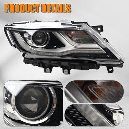 YEQSHNG RH HID/Xenon LED DRL Projector Headlights Semi-Assembly Compatible With 2015-2019 Lincoln MKC Headlamp W/O Bulbs Right Passenger Side FO2519125 EJ7Z13008C