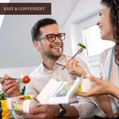 Gold Individually Wrapped Heavy Weight Disposable Plastic Forks - Perfect for Outdoor Parties & Family Gatherings