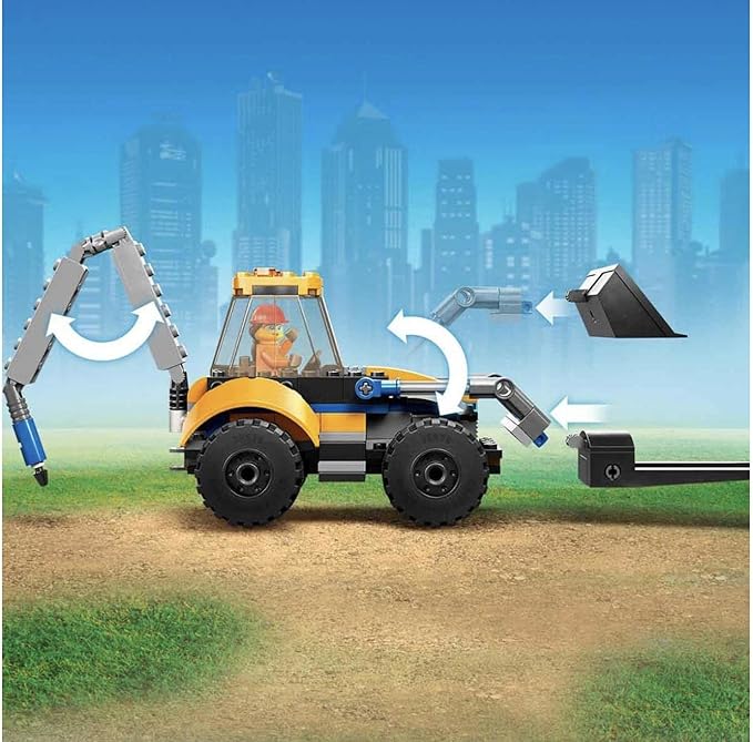 Lego 60385 City Great Vehicles Excavator Building Set with Mini Figures and Accessories Gift Idea Building Kit for Children Over 5 Years