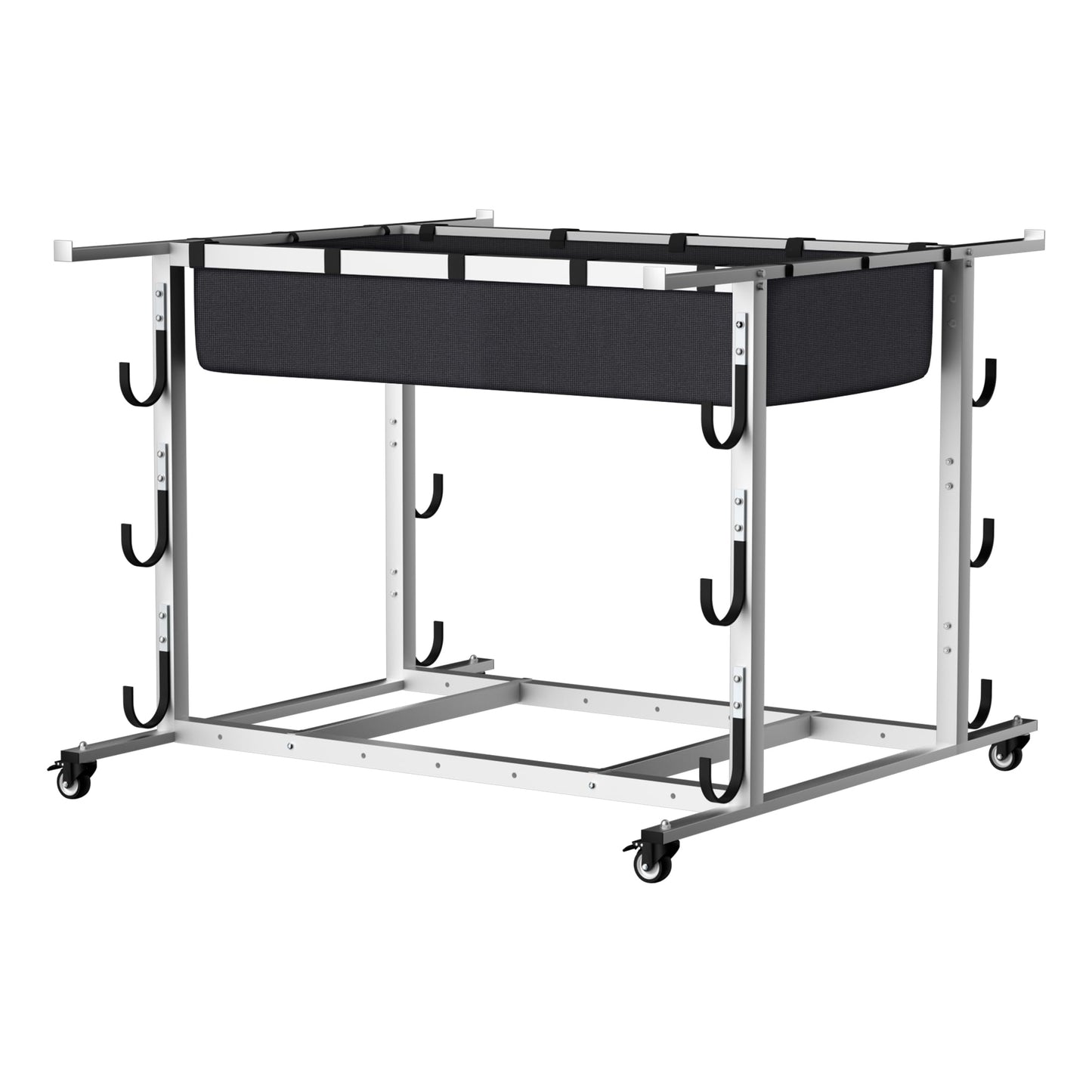 MR Volleyball Equipment Cart, Heavy-Duty Volleyball Gear Storage Trolley with 4 Removable Baskets & Lockable Wheels, Portable Volleyball Cart for Balls, Pads, Nets & Training Aids