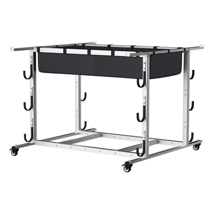 MR Volleyball Equipment Cart, Heavy-Duty Volleyball Gear Storage Trolley with 4 Removable Baskets & Lockable Wheels, Portable Volleyball Cart for Balls, Pads, Nets & Training Aids