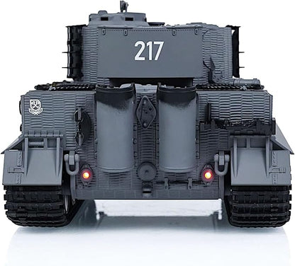 POCO DIVO German Tiger I Heavy Tank 1/24 Infrared IR Combat Panzer RTR 2.4Ghz RC Armored Vehicle Taigen 3841-11-M Standard Paintless Middle Version Sound Light Recoil WWII Military Model Gray