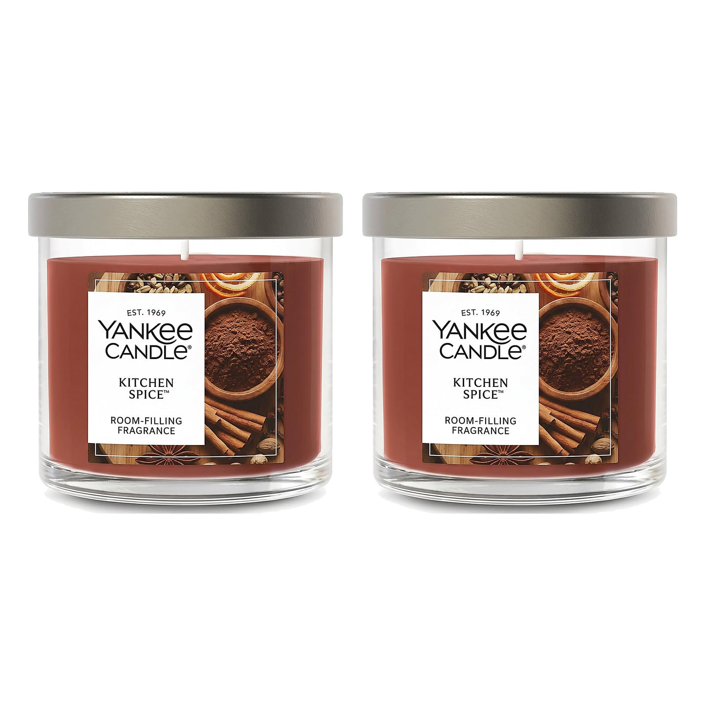 Yankee Candle Small Tumbler Scented Single Wick, Kitchen Spice, Decorative Jar Candle for Clean Burn and Warm Indoor Atmosphere, 4.3 Ounce (Pack of 2)