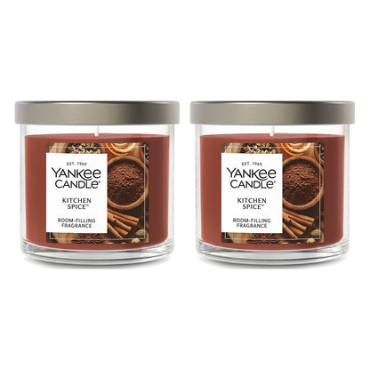 Yankee Candle Small Tumbler Scented Single Wick, Kitchen Spice, Decorative Jar Candle for Clean Burn and Warm Indoor Atmosphere, 4.3 Ounce (Pack of 2)