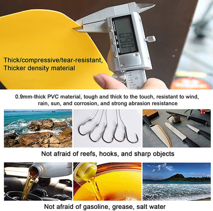 10FT Inflatable Boat,2-3Person Portable raft,2 Aluminum seat Board and 5 Aluminum Floor,3 Independent air Tubes,14 inch Large Float.No disassembly Required, Ultra Portable Design (7.5FT)