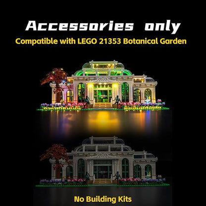 BrickBling LED Light Compatible with Lego The Botanical Garden Creative Lighting Kit Compatible with Lego 21353-No Bricks (Basic Version Light)