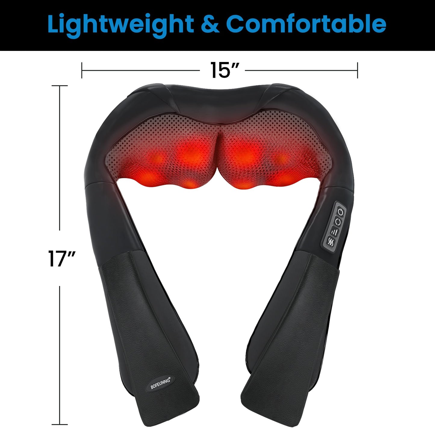 Shiatsu Neck and Back Massager for Pain Relief Deep Tissue, Neck and Shoulder Massager with Heat, Electric Kneading Back Massage for Muscle, Waist, Leg and Foot, Best Gift for Women Men Mom Dad