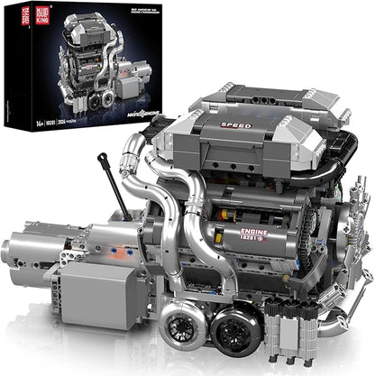 Mould King 10201 W16 Engine Building Kit for Adults MOC W16 Engine Model Toy for Display STEM Car Engine Building Project for Adult (2024 PCS)