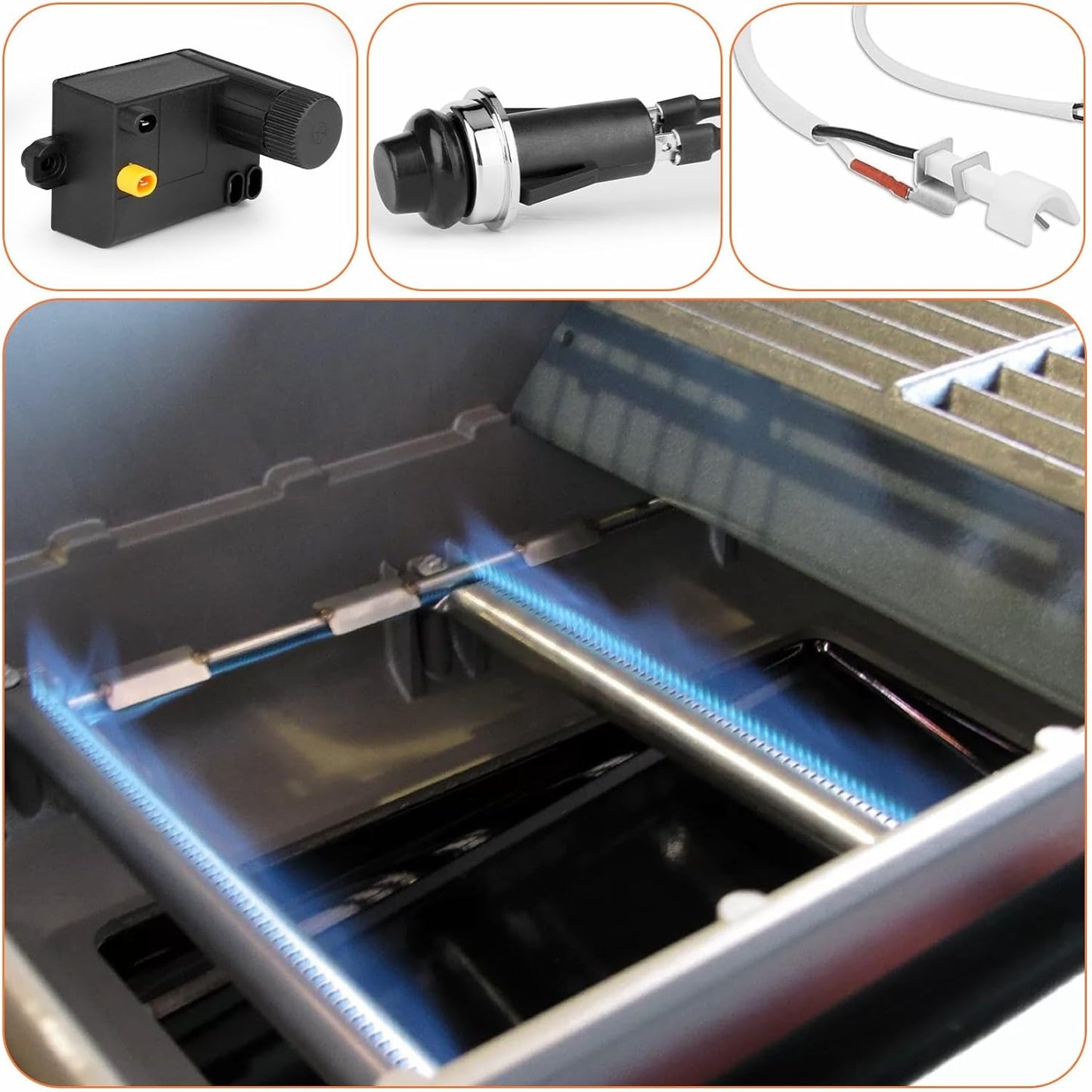 Uniflasy Grill Igniter Button - Compatible with Weber Spirit 210 & 310 Models (2013+) | Easy Installation