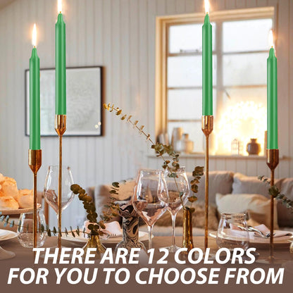 24 Pack Green Spell Chime Candles – Premium Mini Unscented Taper Candles for Rituals, Prayer, Meditation, Altar, Spells – 4" Tall – Ideal for Witches & Spiritual Practices