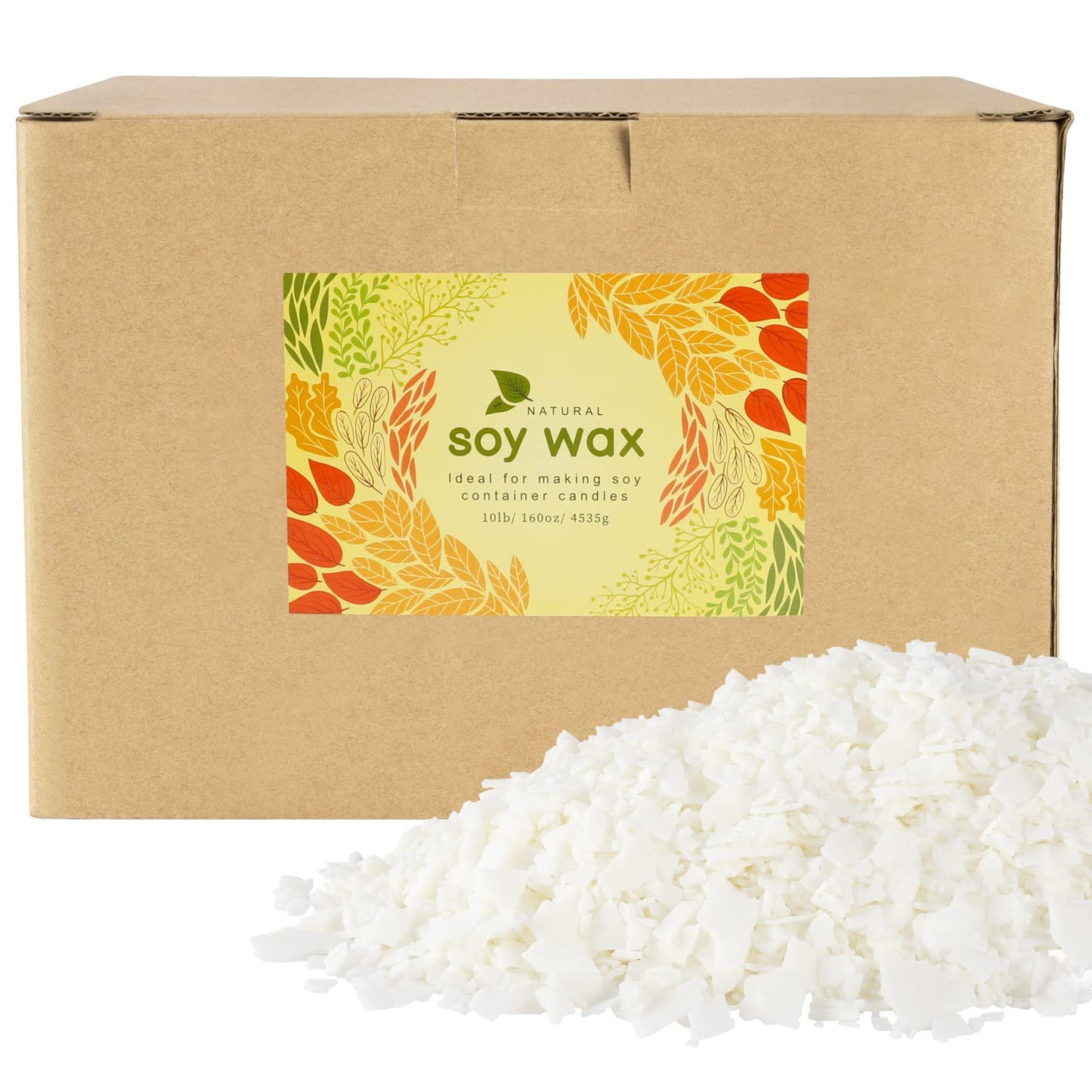 CLTNIKET 10 lb Soy Wax DIY Candle （Flakes & Soft）,Natural Soy Wax Candle