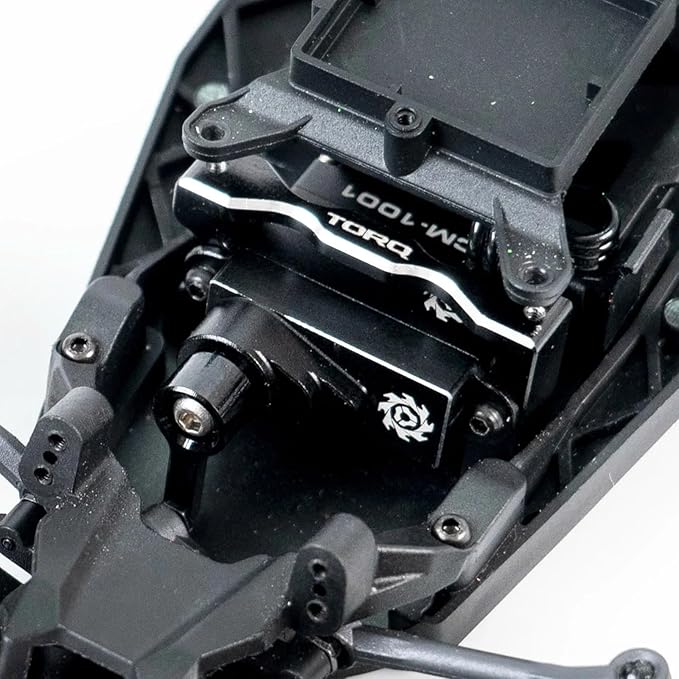 Helidirect TORQ Servo Coreless Micro Servo for Losi Micro B Upgrades Mini Z 1/27 1/28 RC Cars Brushed Mini RC Buggy 1/24 Scale Accessories High Torque Precision Scale (TCM-1001 with Car Horn &amp Mou