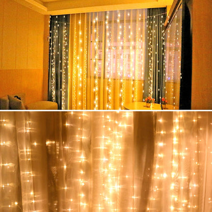Skiennix LED String Lights - 300 Waterproof Lights with 8 Modes | USB Powered for Christmas & Home Decor (9.8ft x 9.8ft, White)