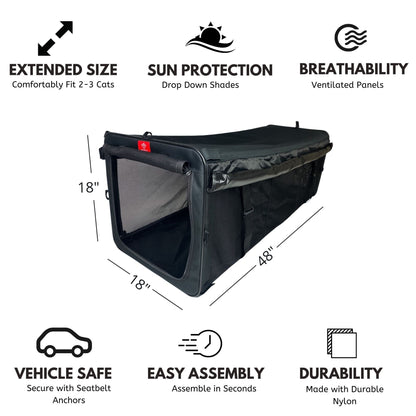 One for Pets The Indoor/Outdoor Cat Enclosure, Cat Playpen - 48" x 18" x 18" (Black)