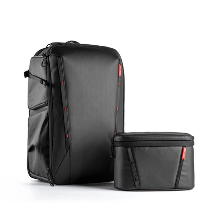 PGYTECH OneMo 2 35L-45L Camera Backpack with Shoulder Bag for 17" Laptop, Waterproof DSLR Camera Pack for Canon/Nikon/Sony, Extra Large Photography Bag, Drone Backpack for DJI Mini 3 Pro/Mavic 3/ FPV