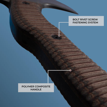AncientSmithy Tomahawk Axe - Handmade Tactical Tomahawk Hatchet - Full Tang Combat Axe for Military Camping and Outdoor Activities (Three Spikes with Kydex Case)
