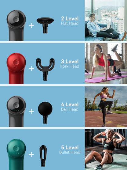 Super Mini Massage Gun, Percussion Deep Tissues Muscle Massager, Compact Sports Travel Massage Gun, Portable Handheld Massager for Office Gifts for Her, Home, Athletes