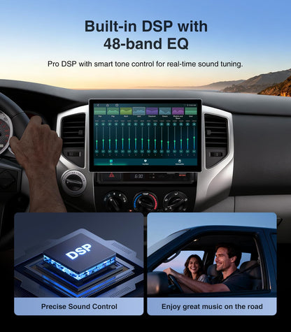 11.5 Inch 64G Car Radio Stereo Upgrade for Jeep Wrangler JK Compass Grand Cherokee Dodge Ram 2009-2012 with Wireless CarPlay/Android Auto/Android 13/Touch Screen/GPS Navigation/HD Backup Camera