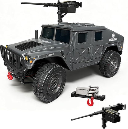 Skymaker RC Military Hummer 4WD RTR Off-Road Truck with Winch &amp Machine Gun