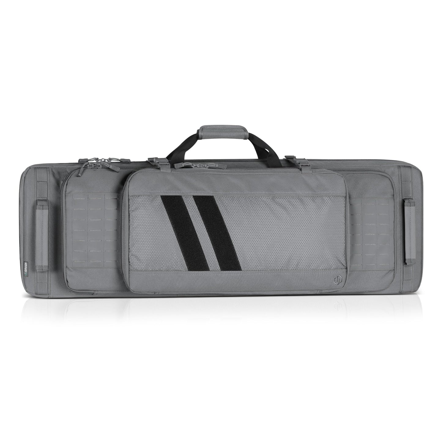 Savior Equipment Specialist Series Tactical Double Long Gun Bag Case Backpack 4 Pistol Handgun Storage, Lockable Zippers, Padded Drag Handles, w/Adjustable Shoulder Strap, 36 Inch SW Gray